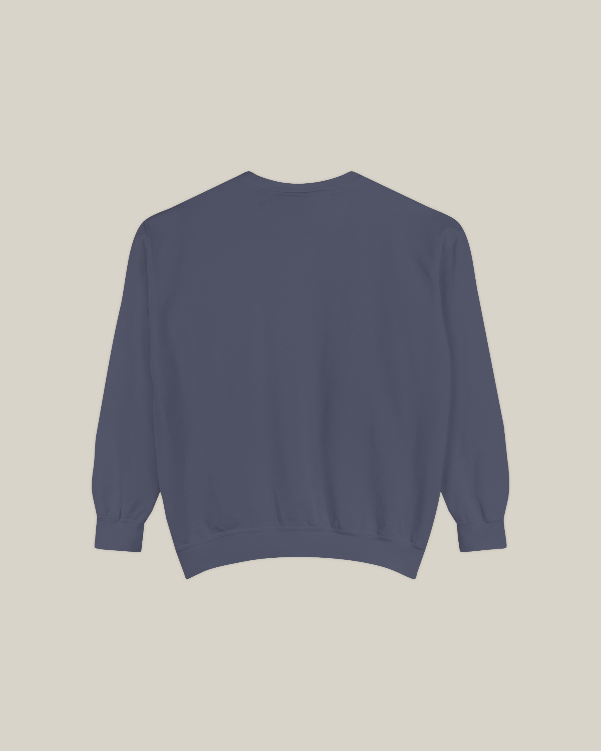 Back view of the Taily Diner "Burger Time" sweatshirt in denim color, showcasing its casual design.