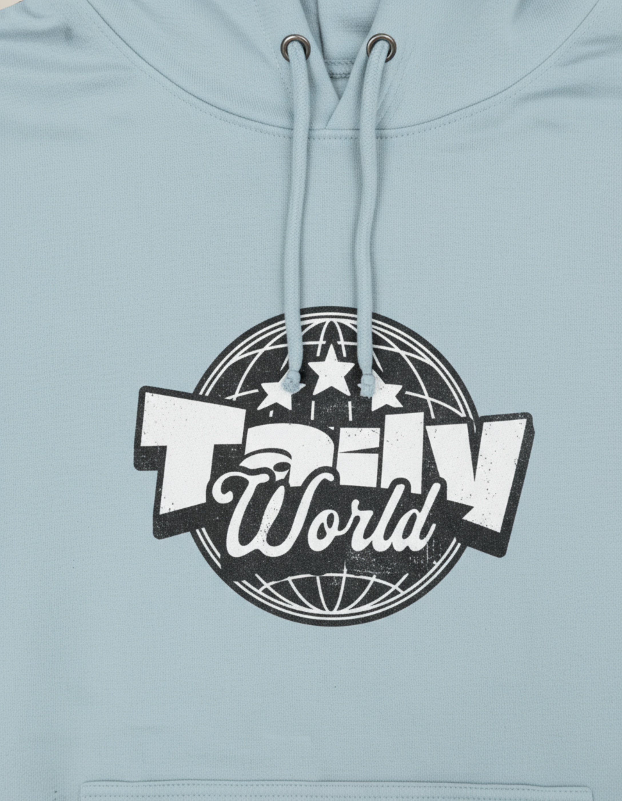 Taily World Graphic Hoodie – Blue Mist | Taily Apparel