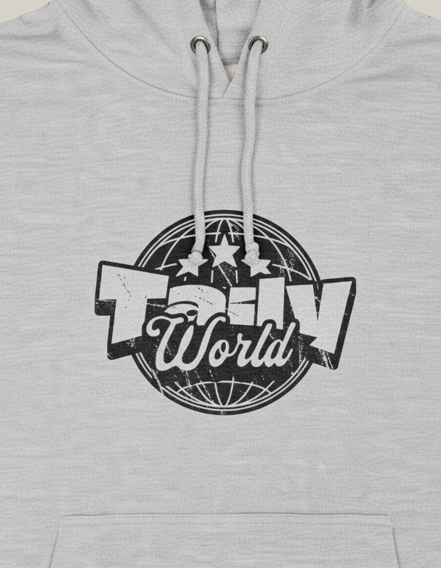 Taily World Graphic Hoodie – Heather Grey | Taily Apparel