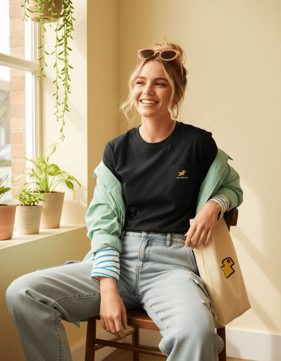 Bird Club Pocket T-Shirt Black | Taily Apparel Streetwear