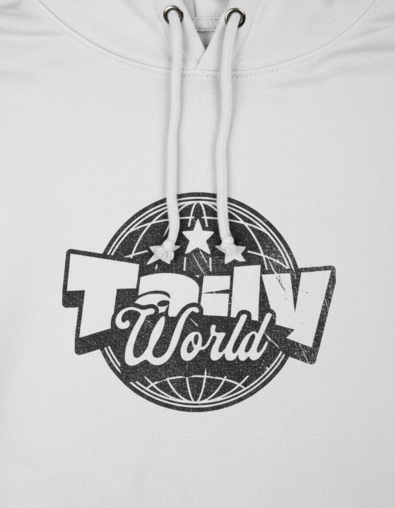 Taily World Graphic Hoodie – White | Taily Apparel