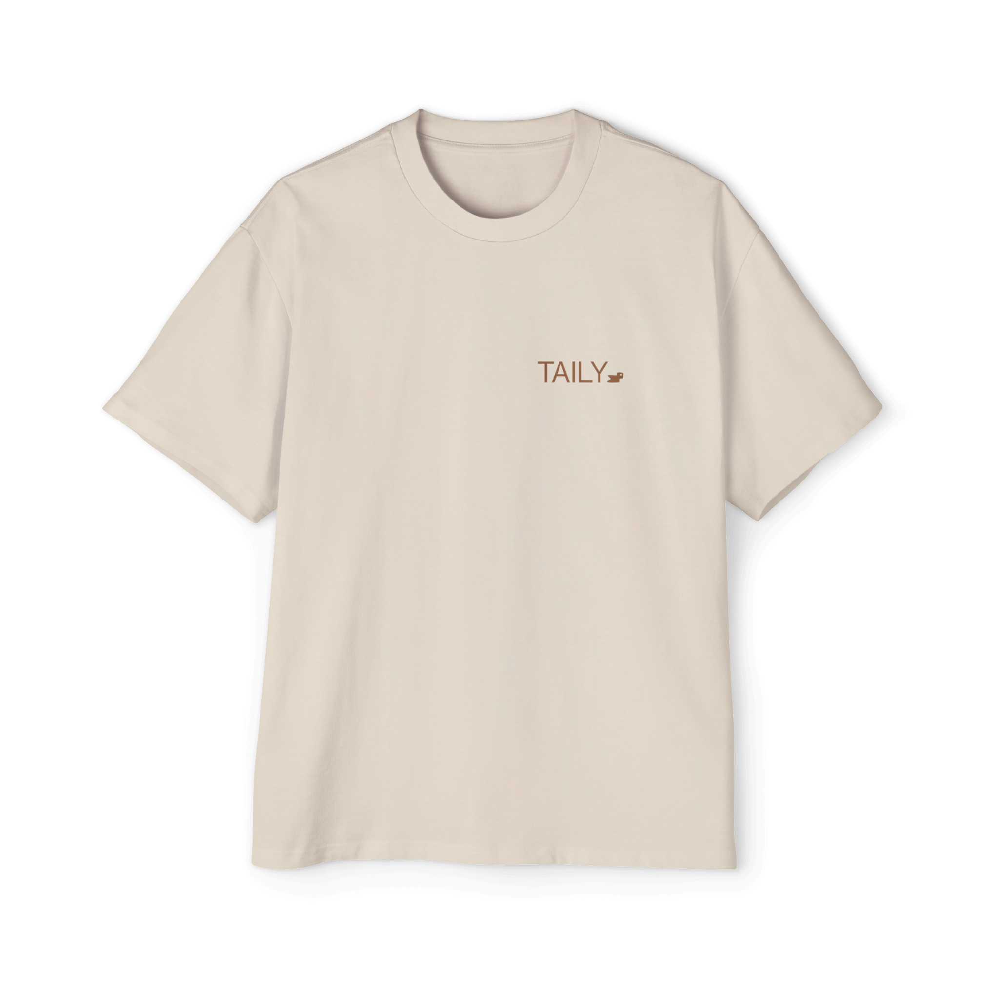 Create Impact oversized tee featuring clean typography and uplifting message about growth and transformation.