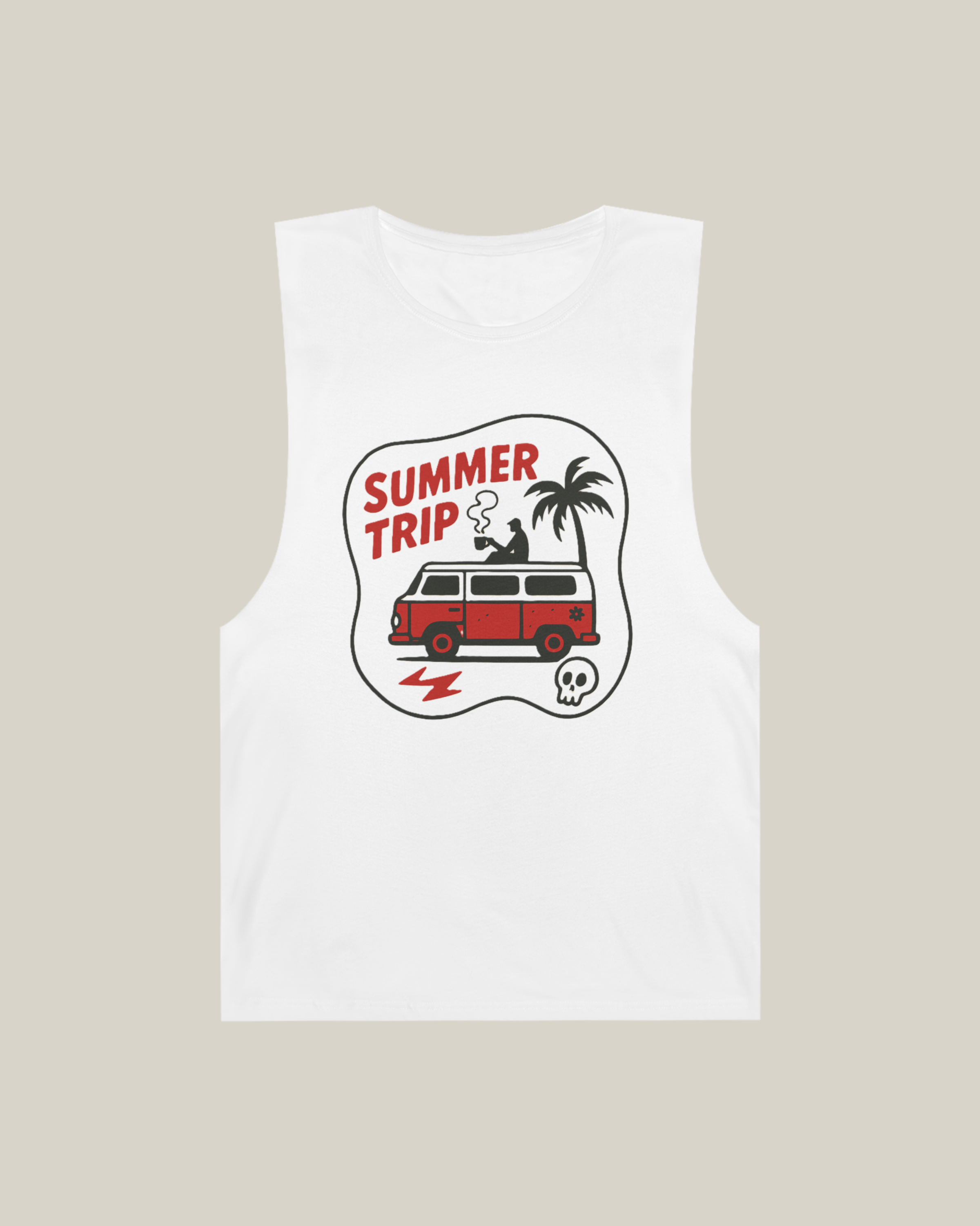 Taily Summer Trip Tank – Red Graphic