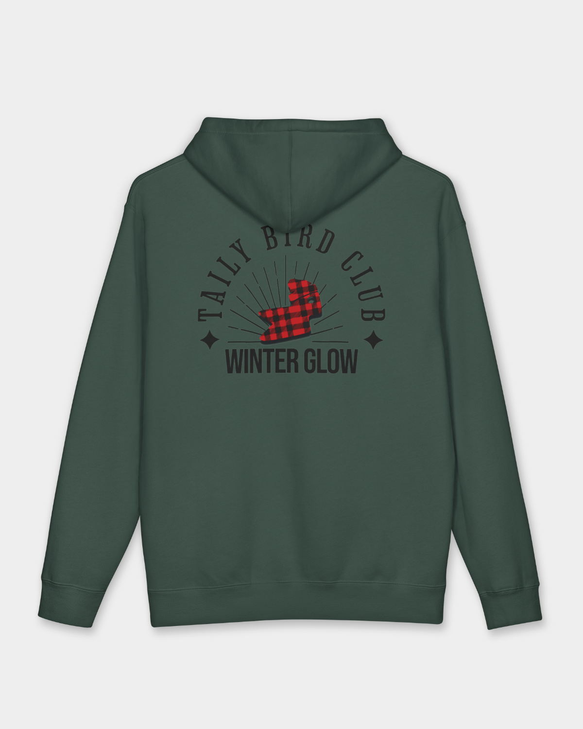 Taily Bird Club Winter Glow Hoodie – Alpine Green