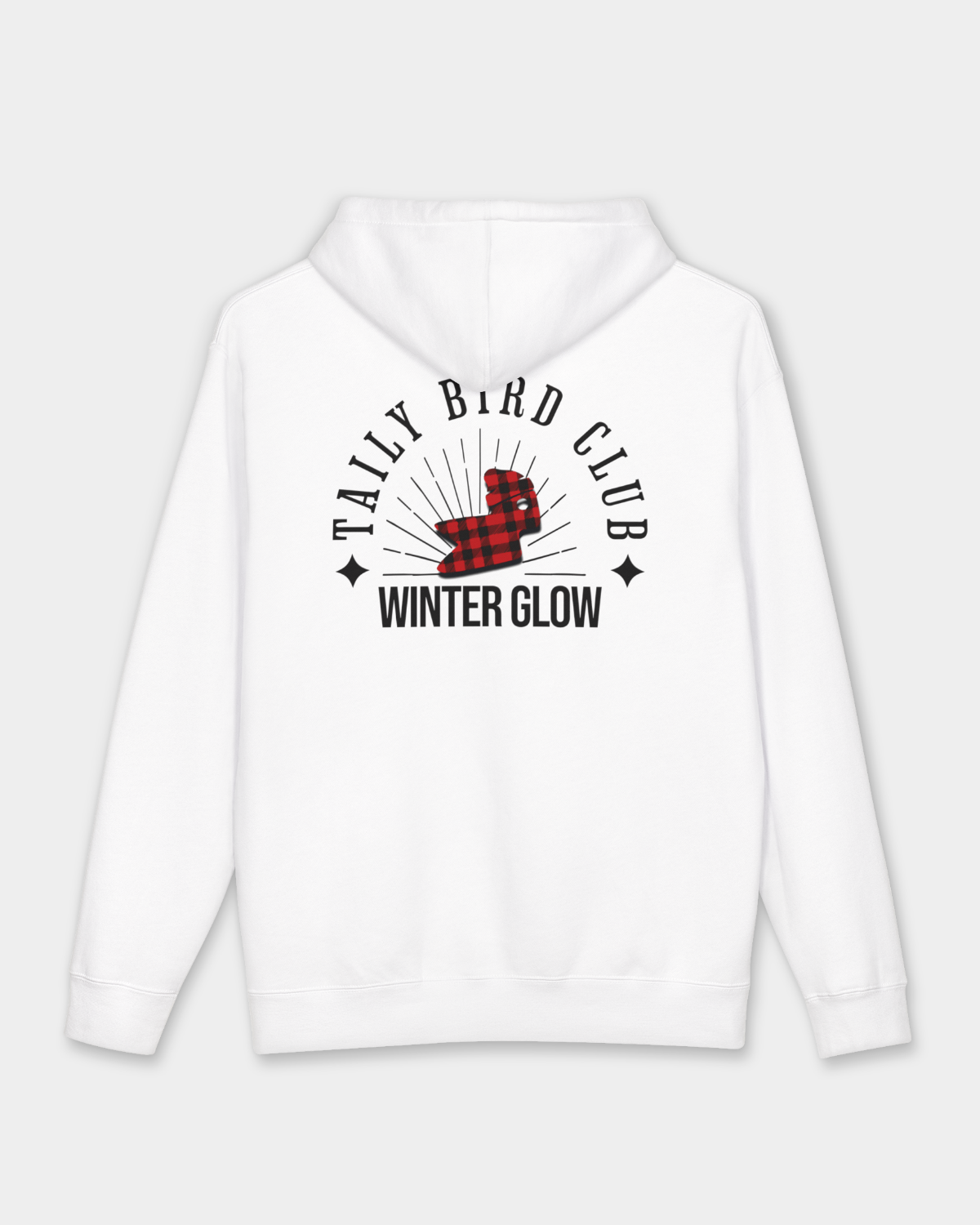 Taily Bird Club Winter Glow Hoodie – White