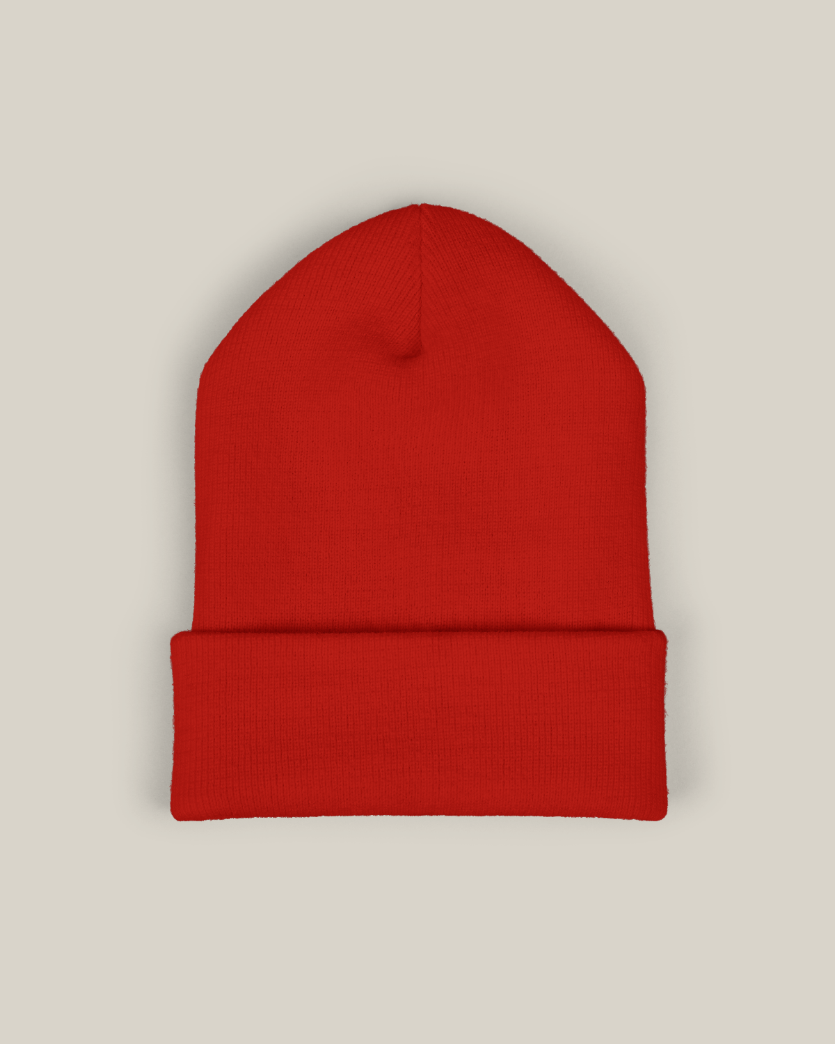 Taily embroidered beanie in pulse red color, showcasing the classic Pulse Script design for a stylish winter accessory.