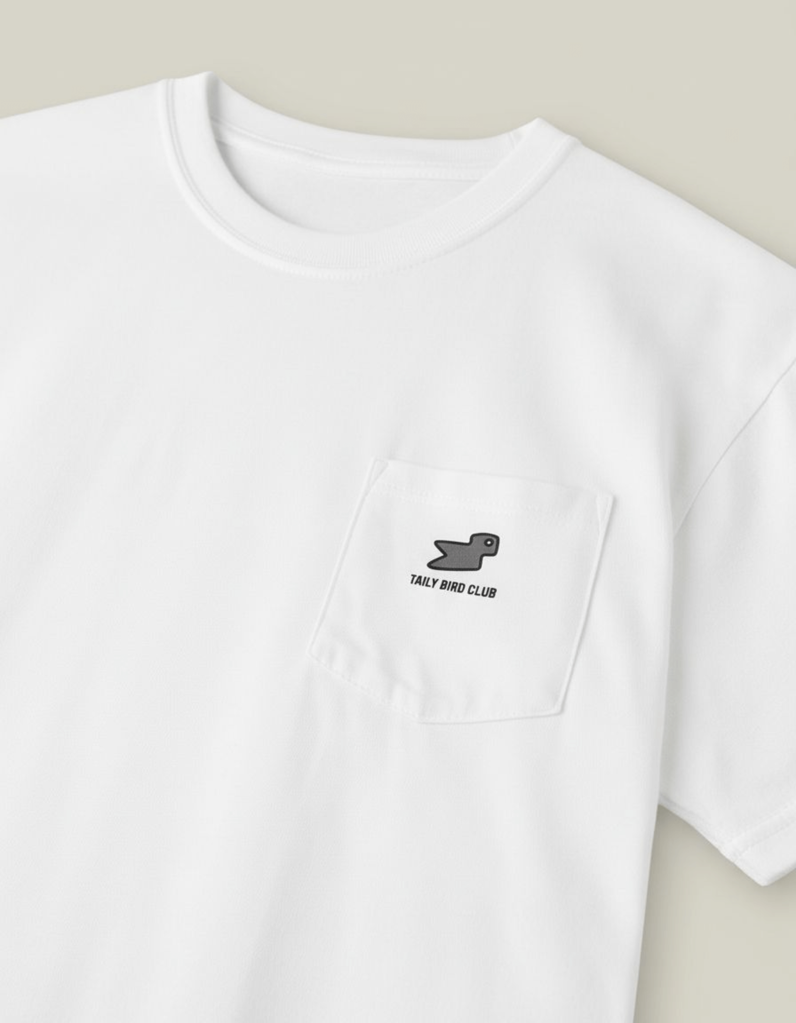 Bird Club Pocket T-Shirt White | Taily Apparel Streetwear