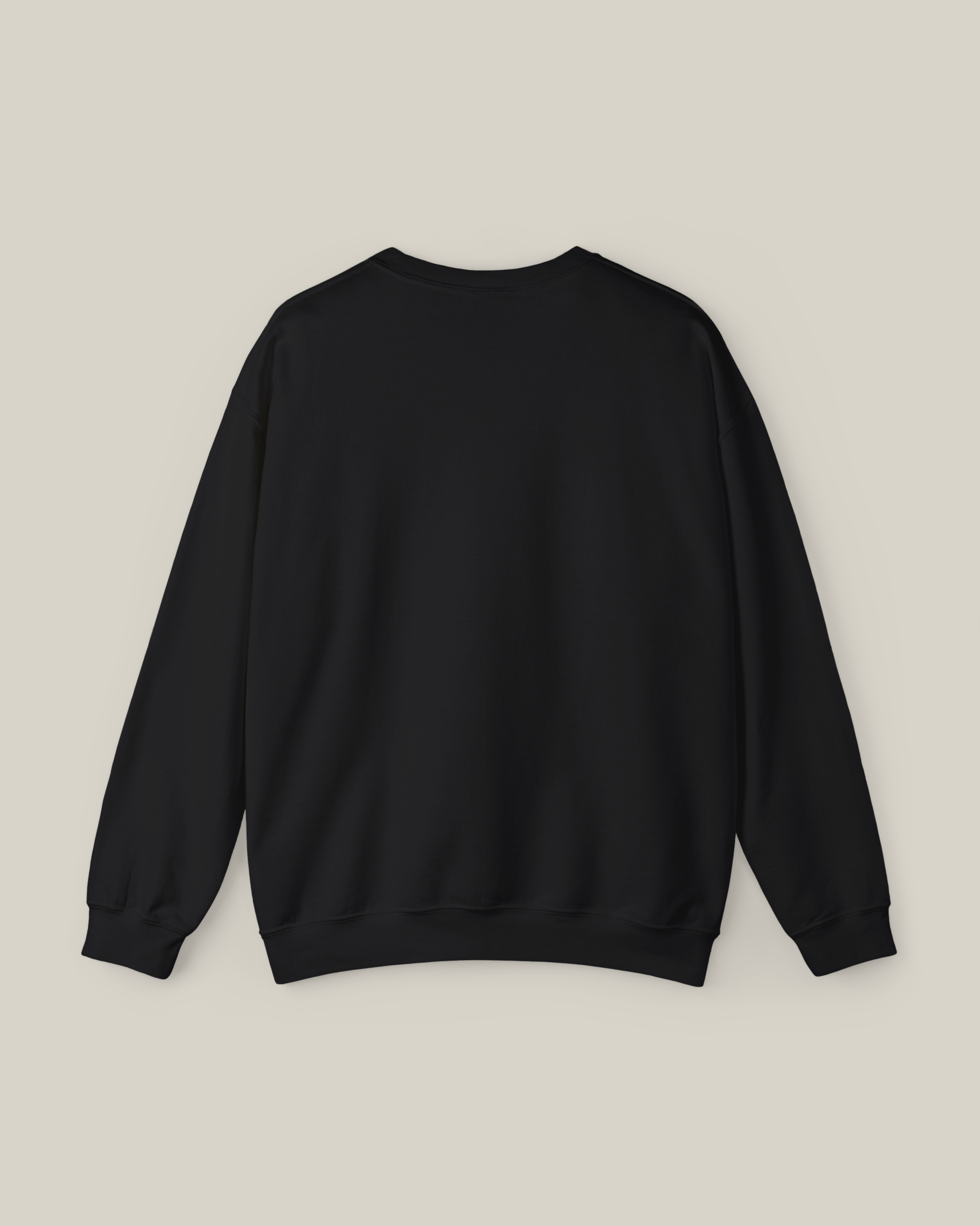 Back view of Taily Bird Stay Cold Stay Royal Streetwear Graphic Sweatshirt in black.