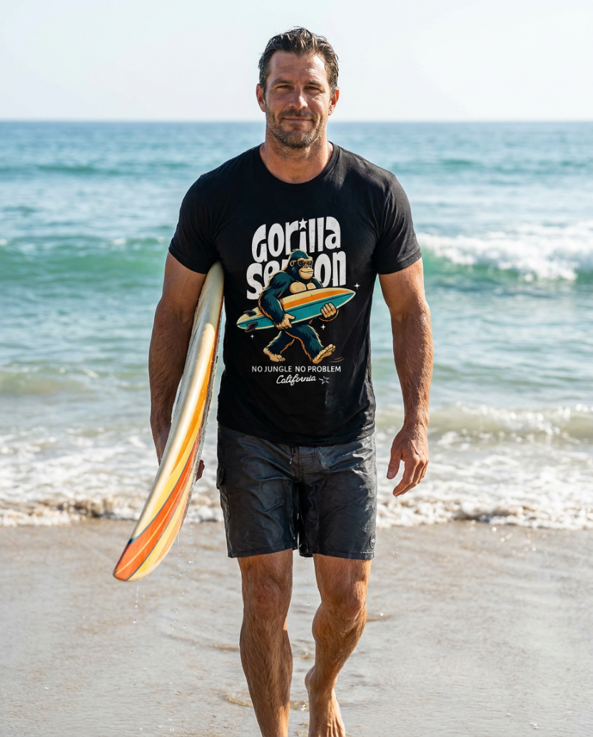 Gorilla Season Surf Tee – Black