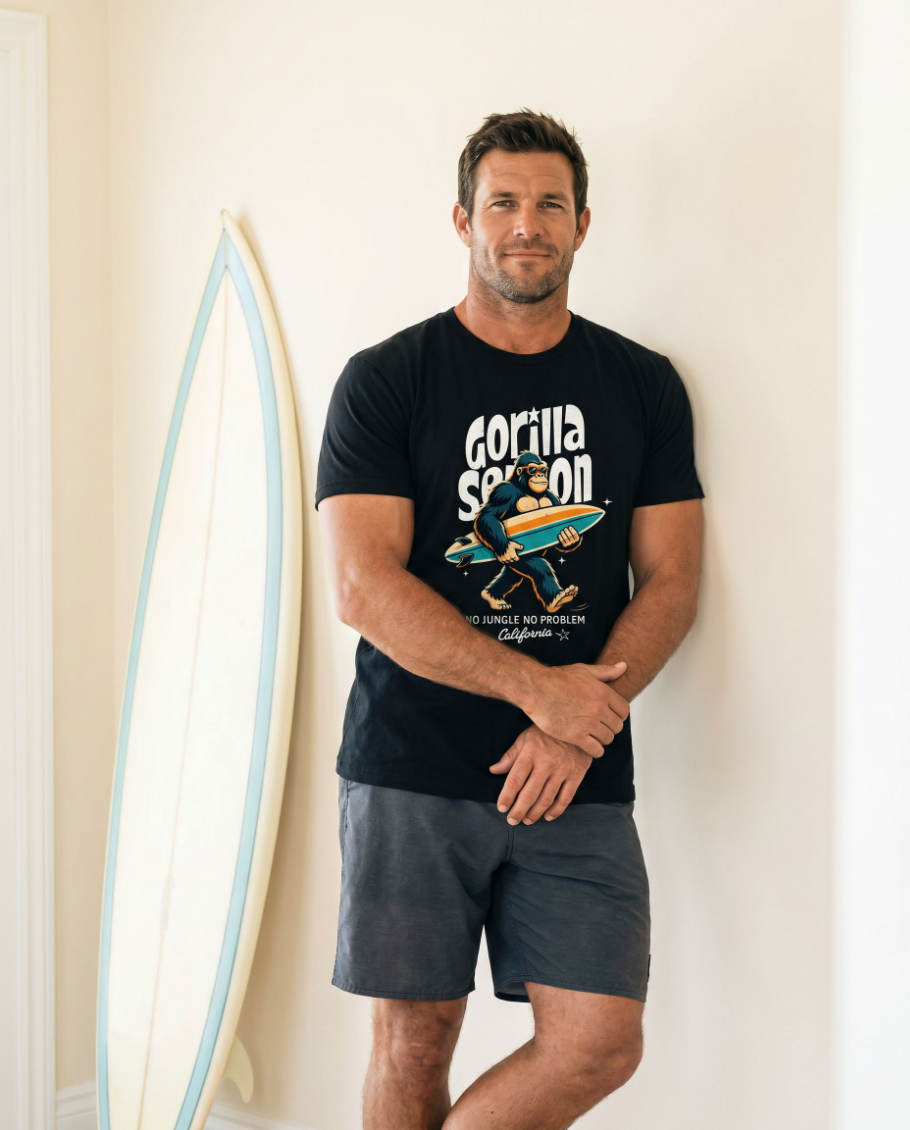 Gorilla Season Surf Tee – Black