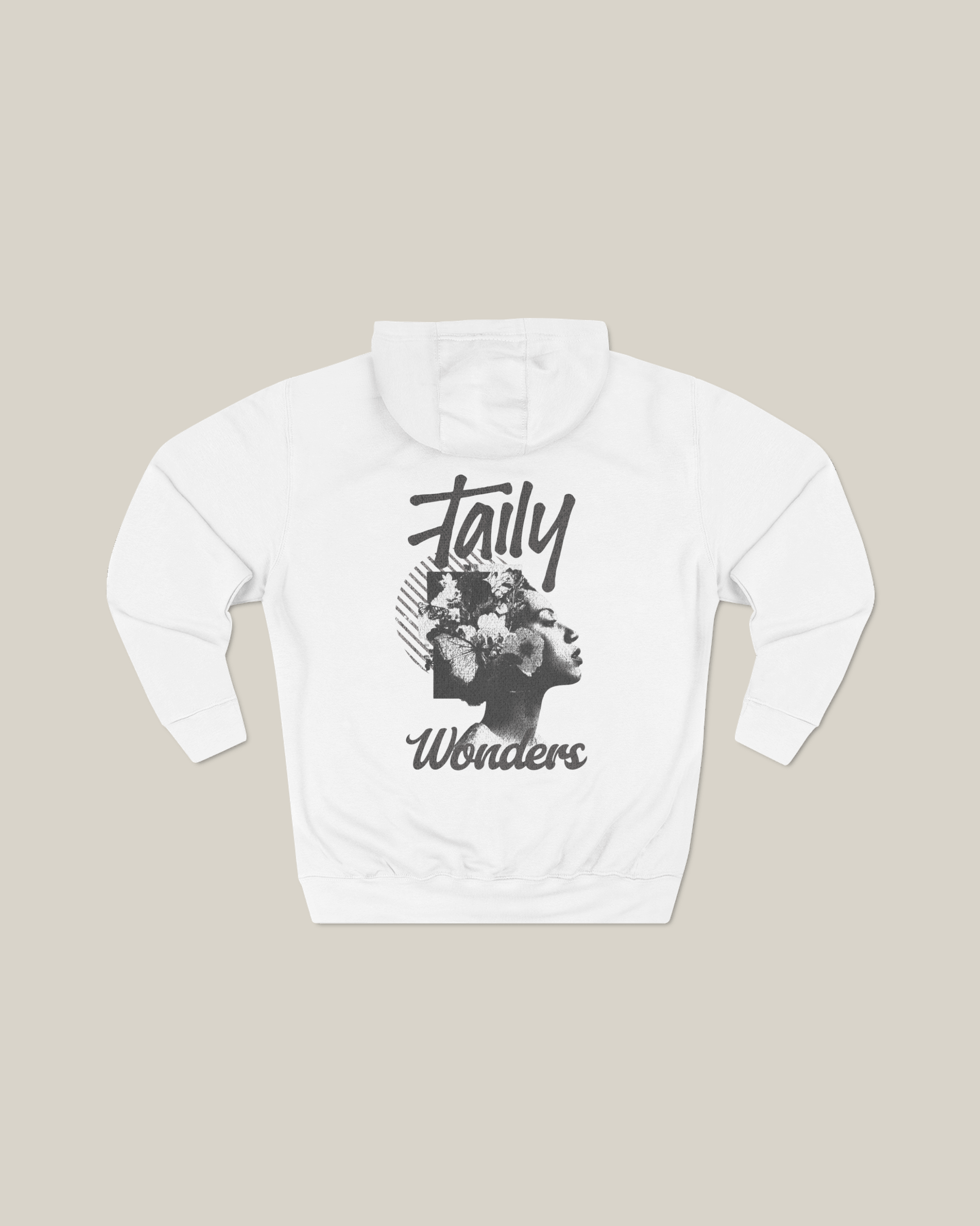 Taily Wonders Vintage Graphic Hoodie – White