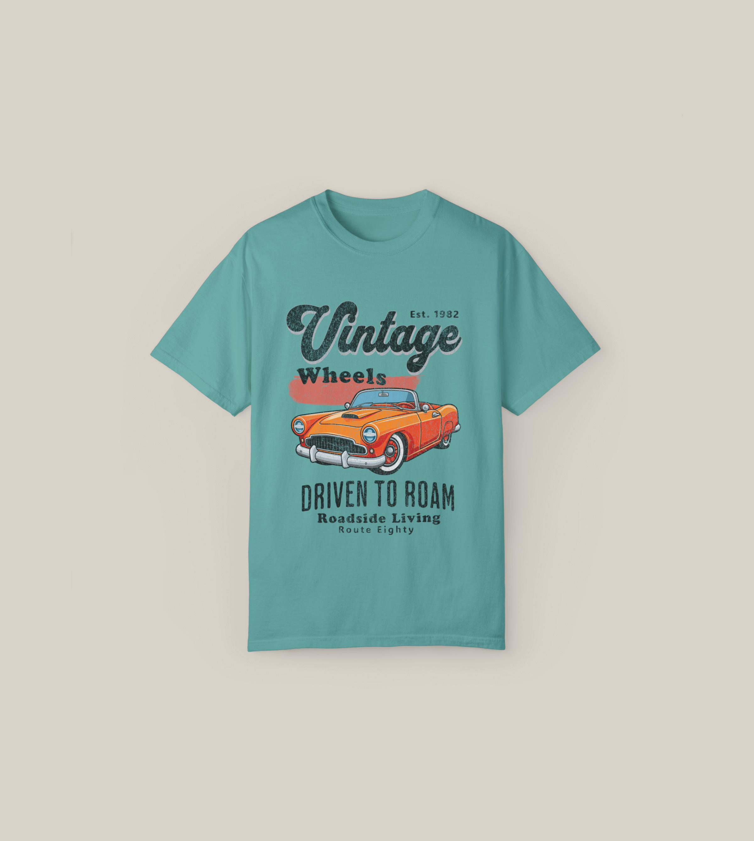 Vintage Wheels Unisex Tee – Driven to Roam