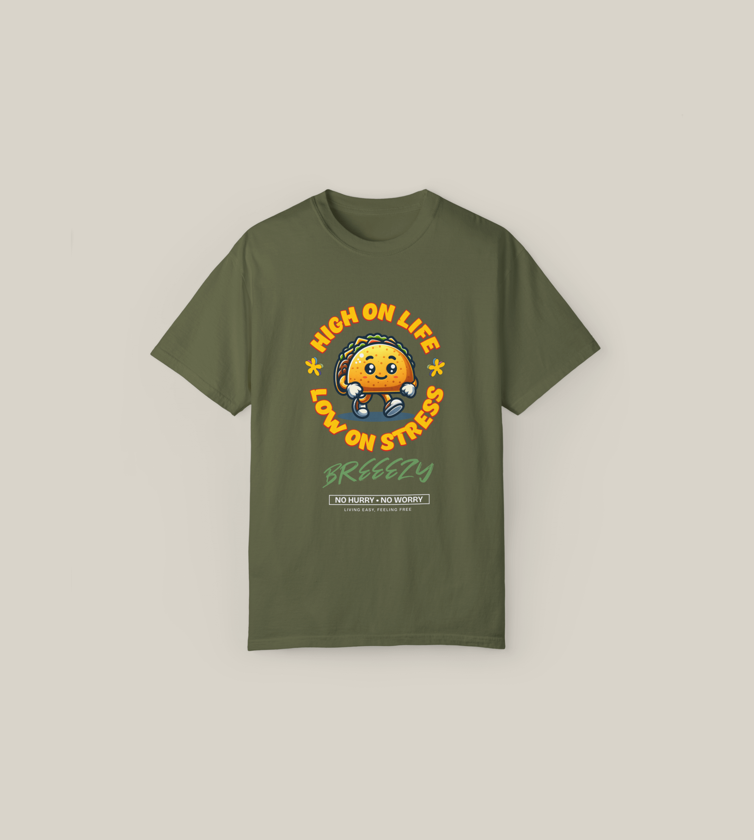 High on Life Taco Tee – Breeezy Unisex Shirt