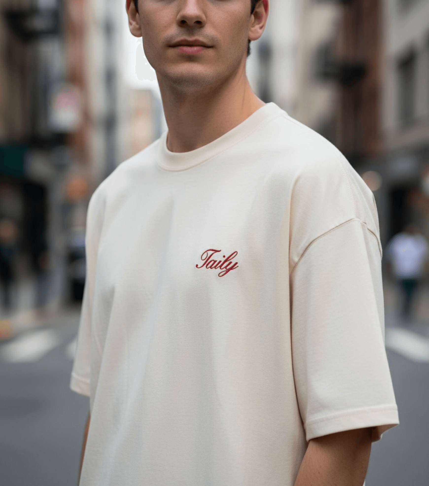 Taily Swiss Alps Vintage Boxy T-Shirt – Natural
