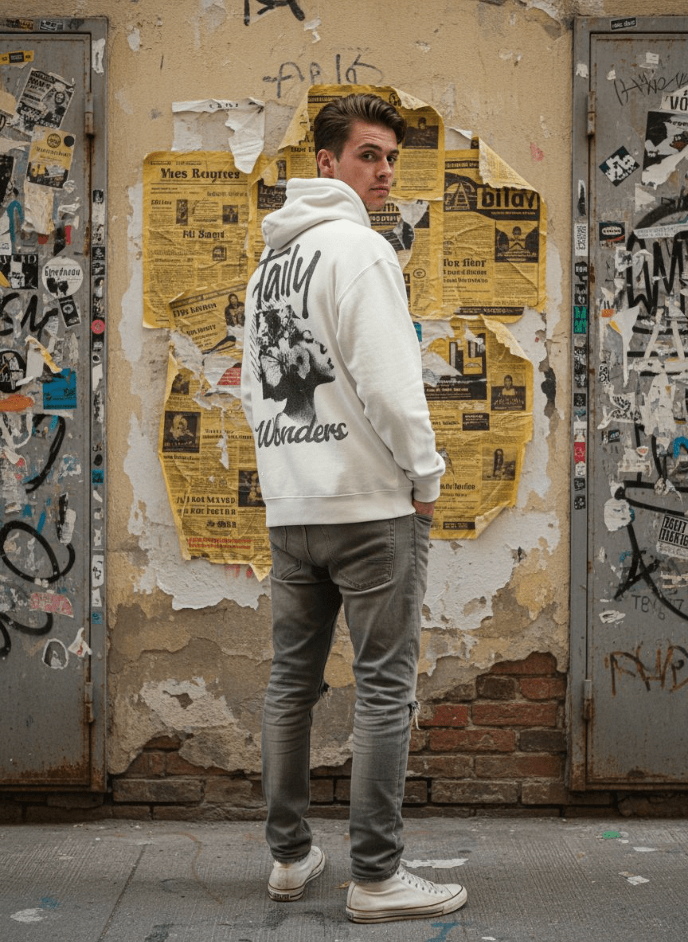 Taily Wonders vintage Graphic Hoodie – Oatmeal