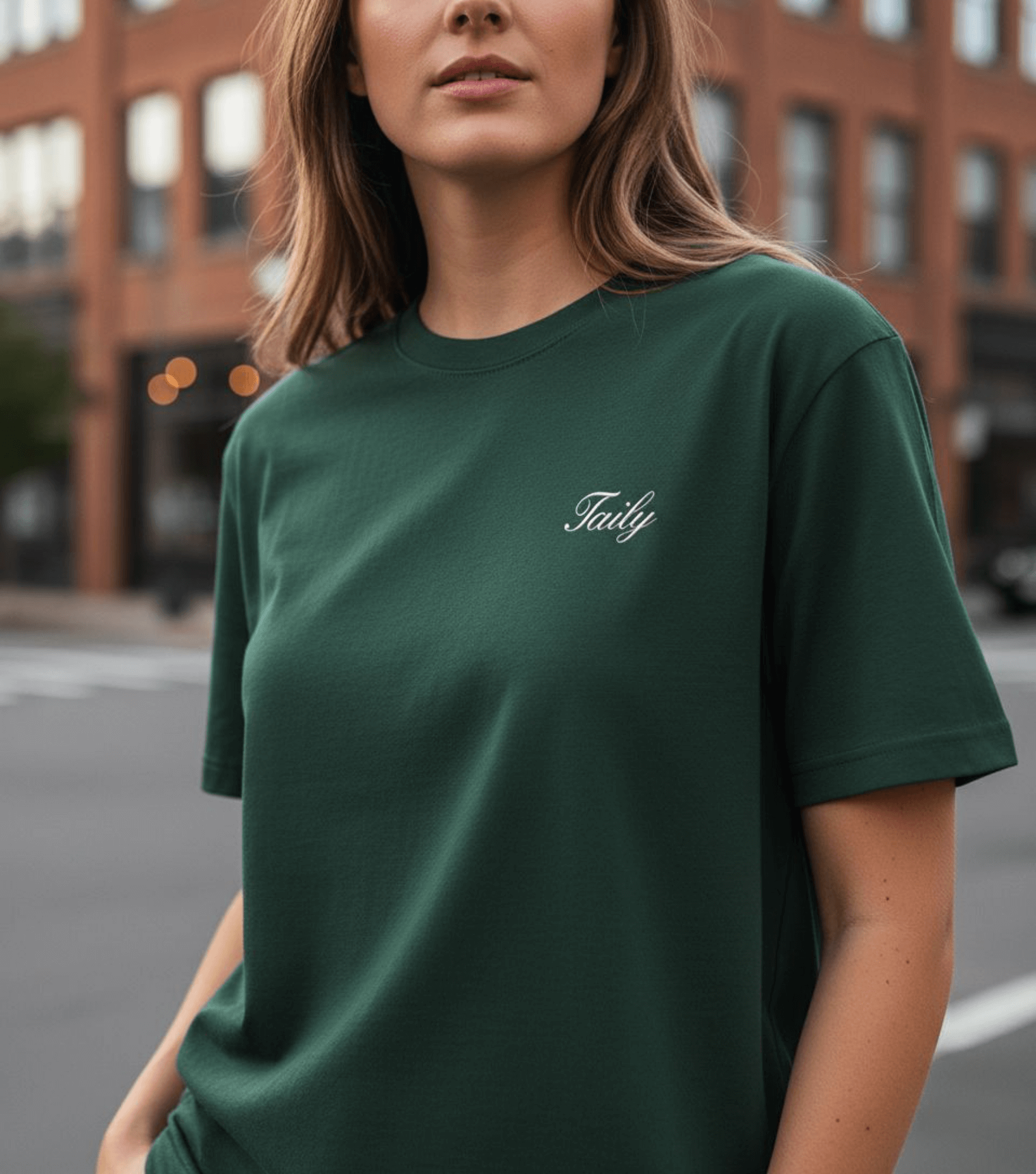 Taily Swiss Alps Vintage Boxy T-Shirt – Forest