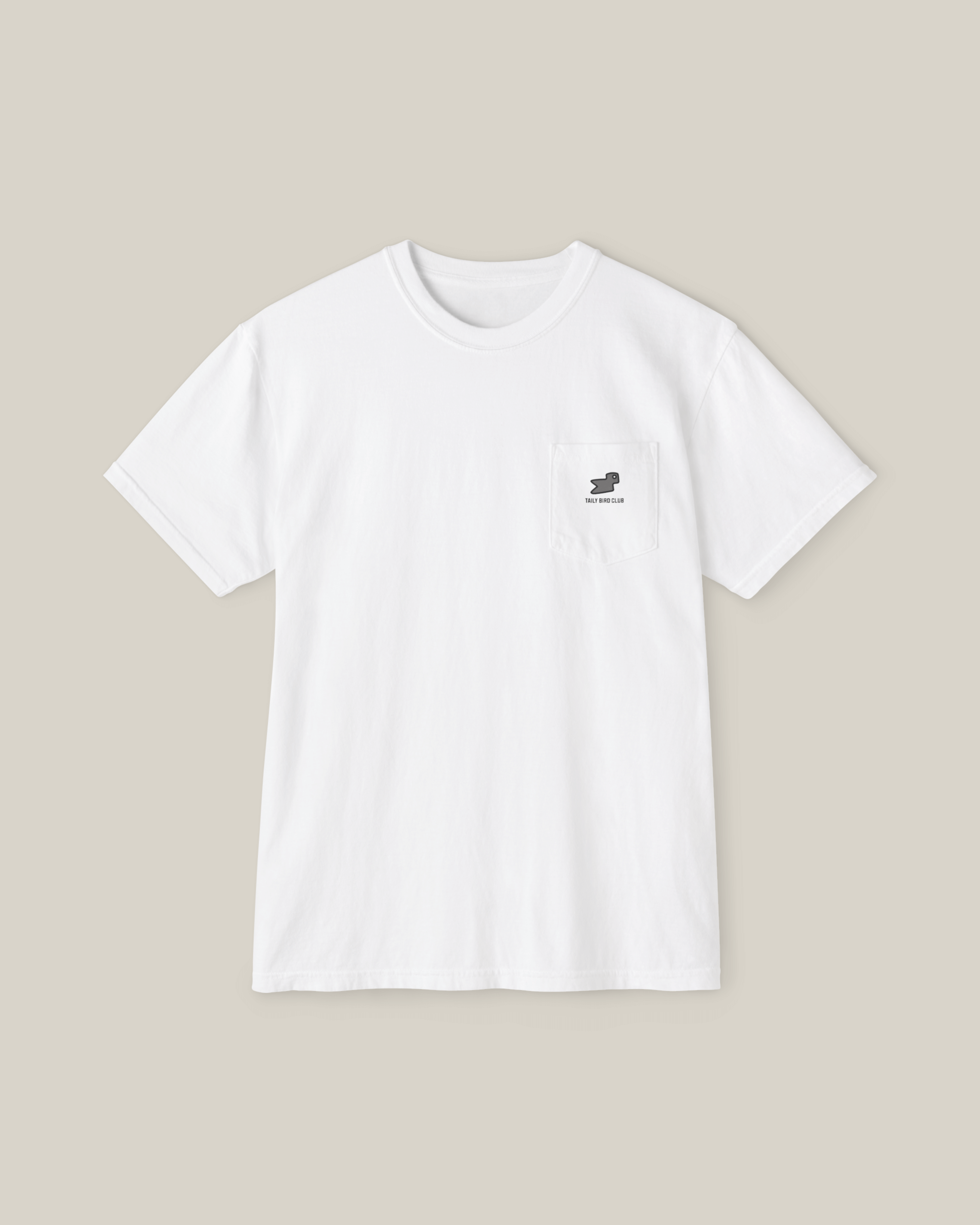 Bird Club Pocket T-Shirt White | Taily Apparel Streetwear