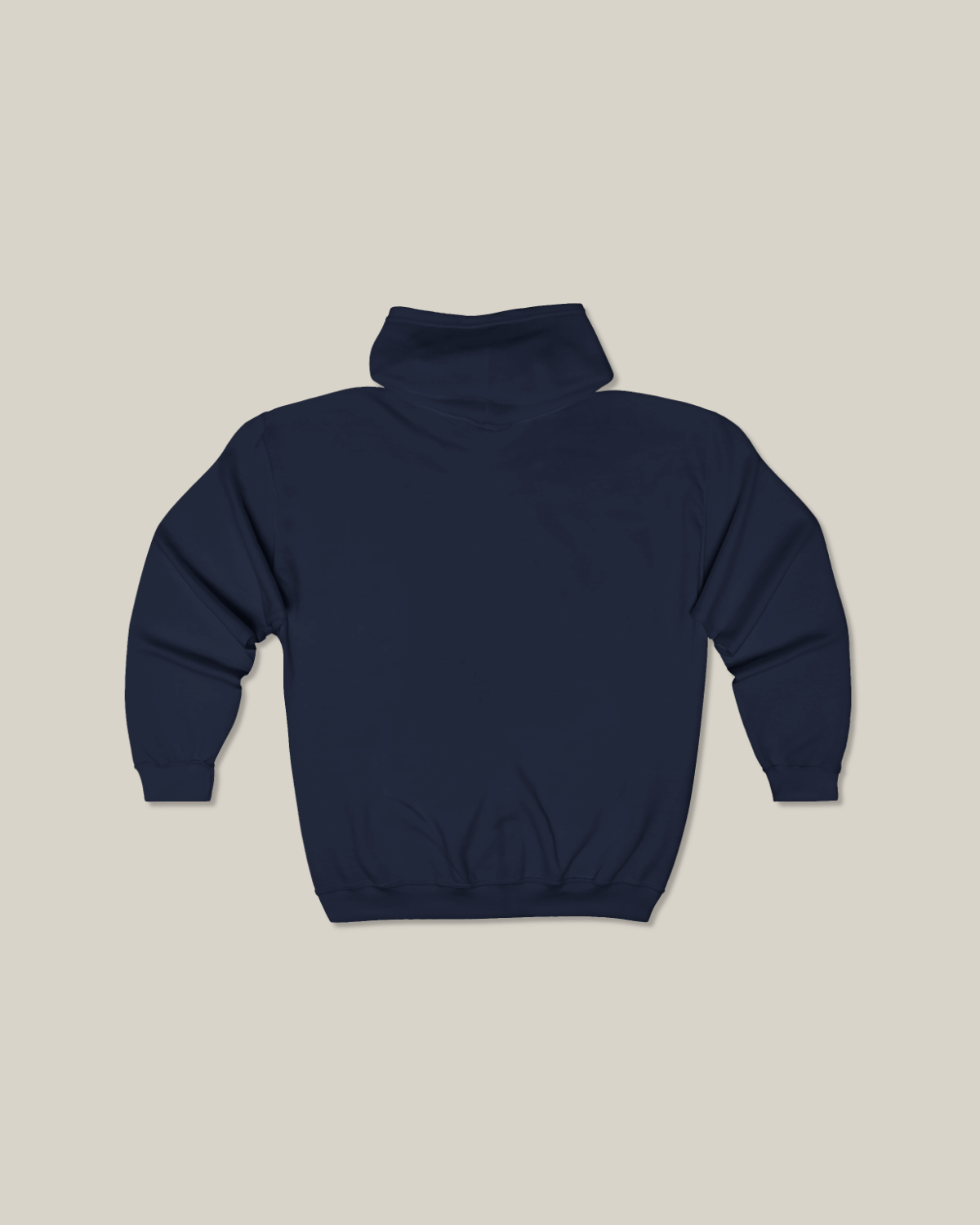 Back view of the Taily Zip Hoodie in navy, showcasing the soft fabric and classic design.