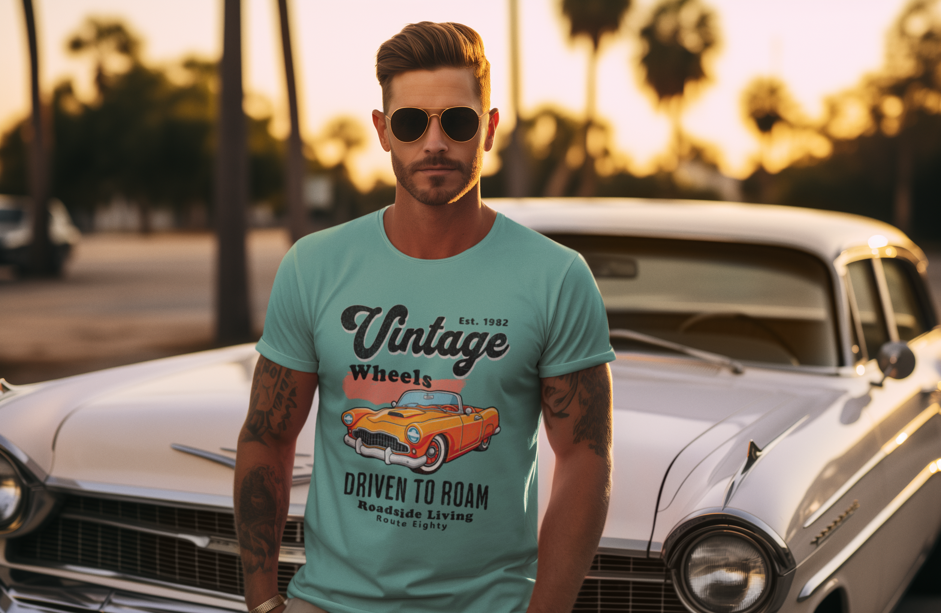 Vintage Wheels Unisex Tee – Driven to Roam