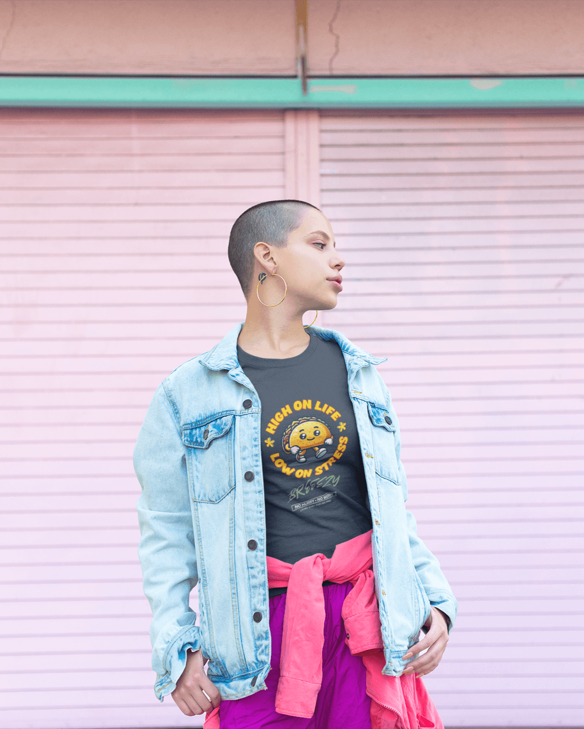 High on Life Taco Tee – Breeezy Unisex Shirt
