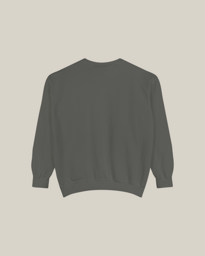 Taily Diner Burger Time sweatshirt in pepper color, showcasing the back design of the vintage-inspired garment.