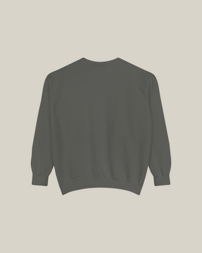 Taily Diner Burger Time sweatshirt in pepper color, showcasing the back design of the vintage-inspired garment.