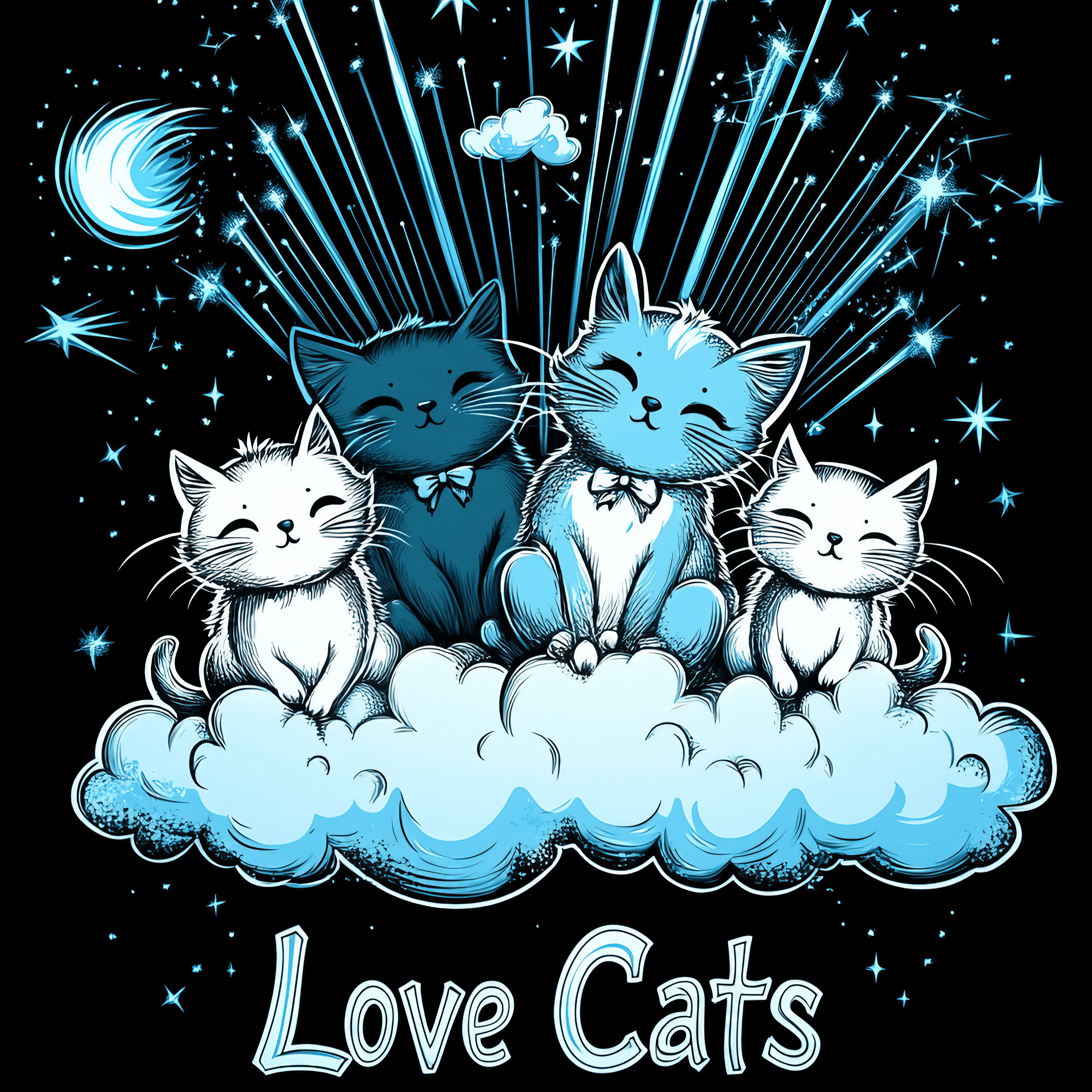 Celestial British Shorthair T-shirt - Love Cats Design