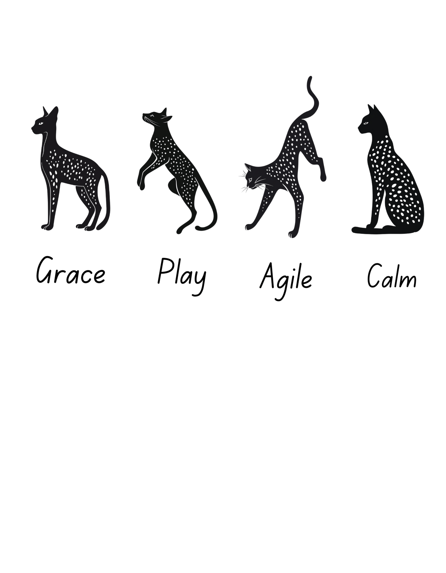 Graceful Savannah Cat T-shirt - Elegant & Playful Design