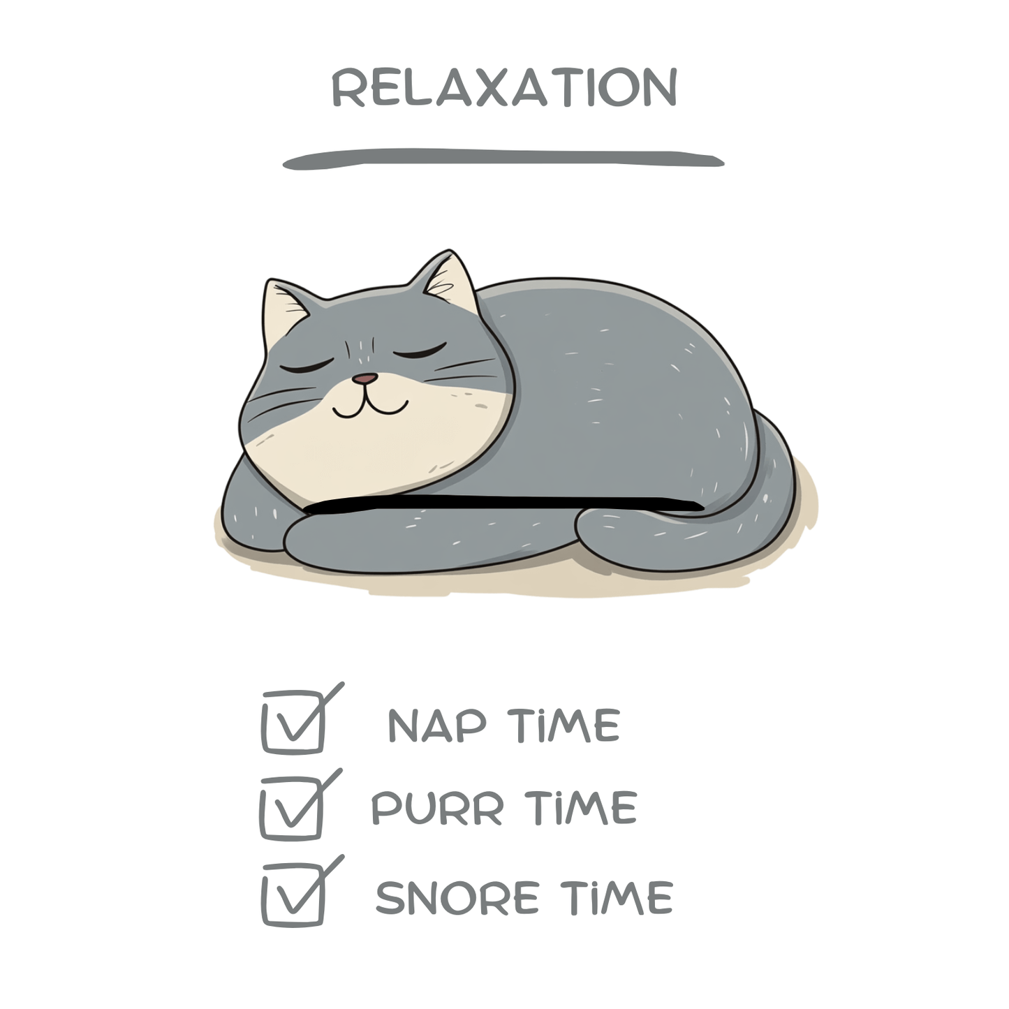 Relaxation Checklist British Shorthair T-shirt