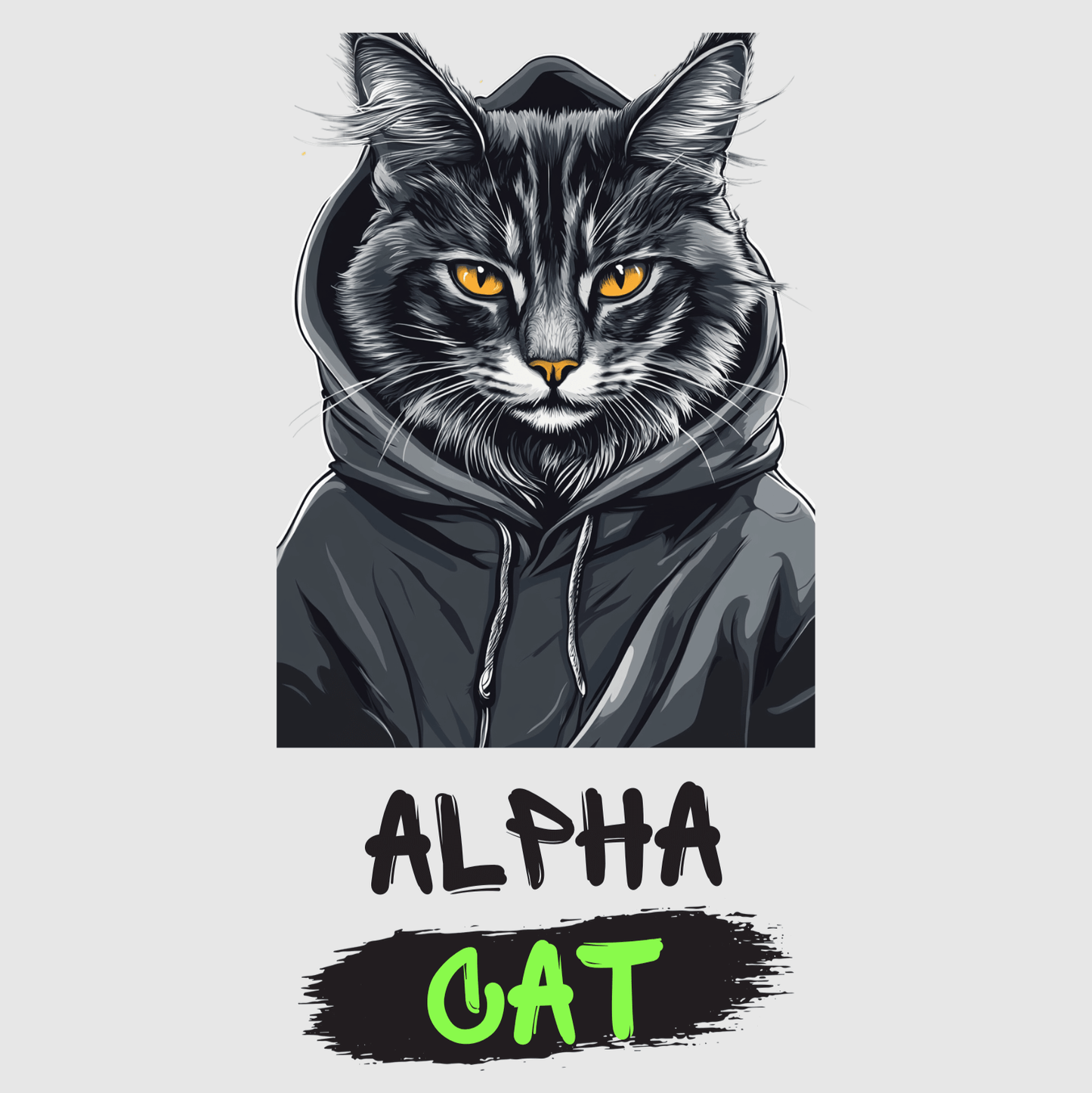 Alpha Cat Maine Coon T-shirt - Bold & Edgy Cat Design