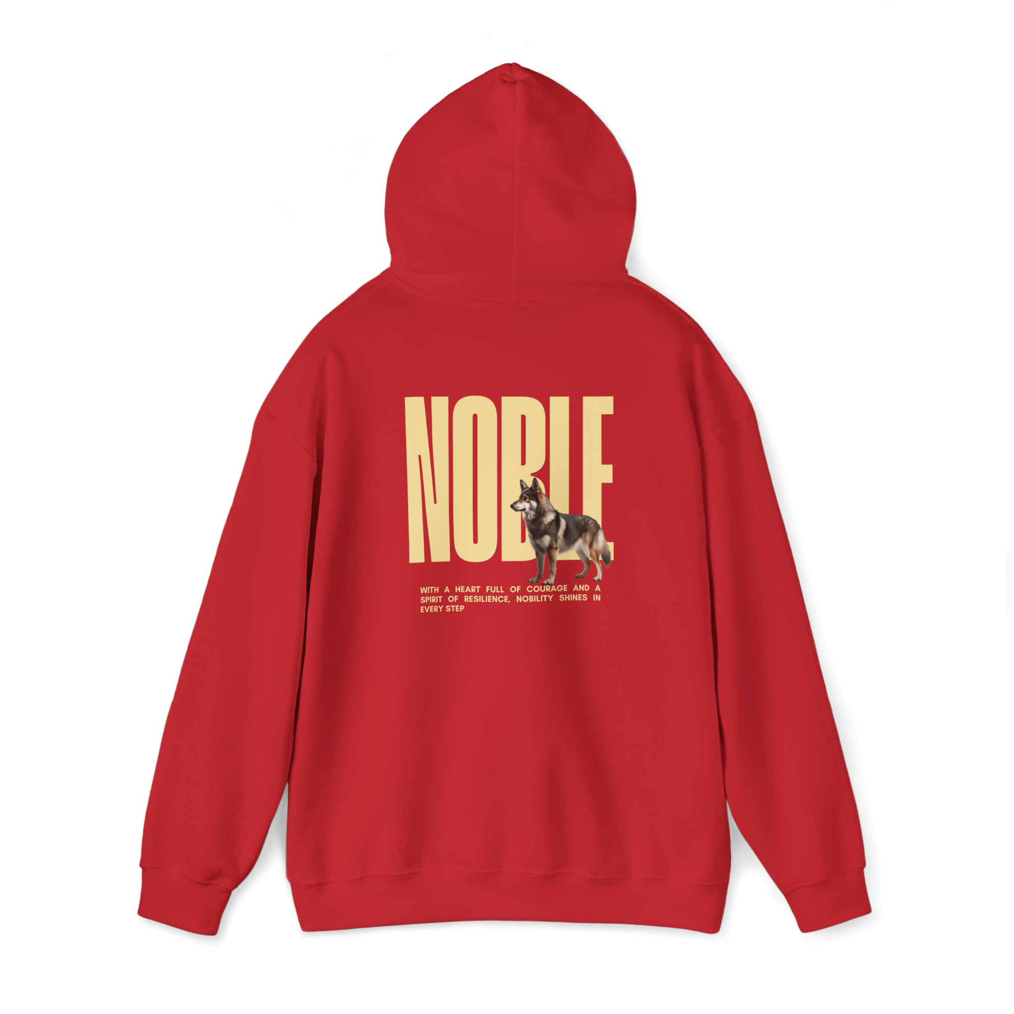 Red hoodie with 