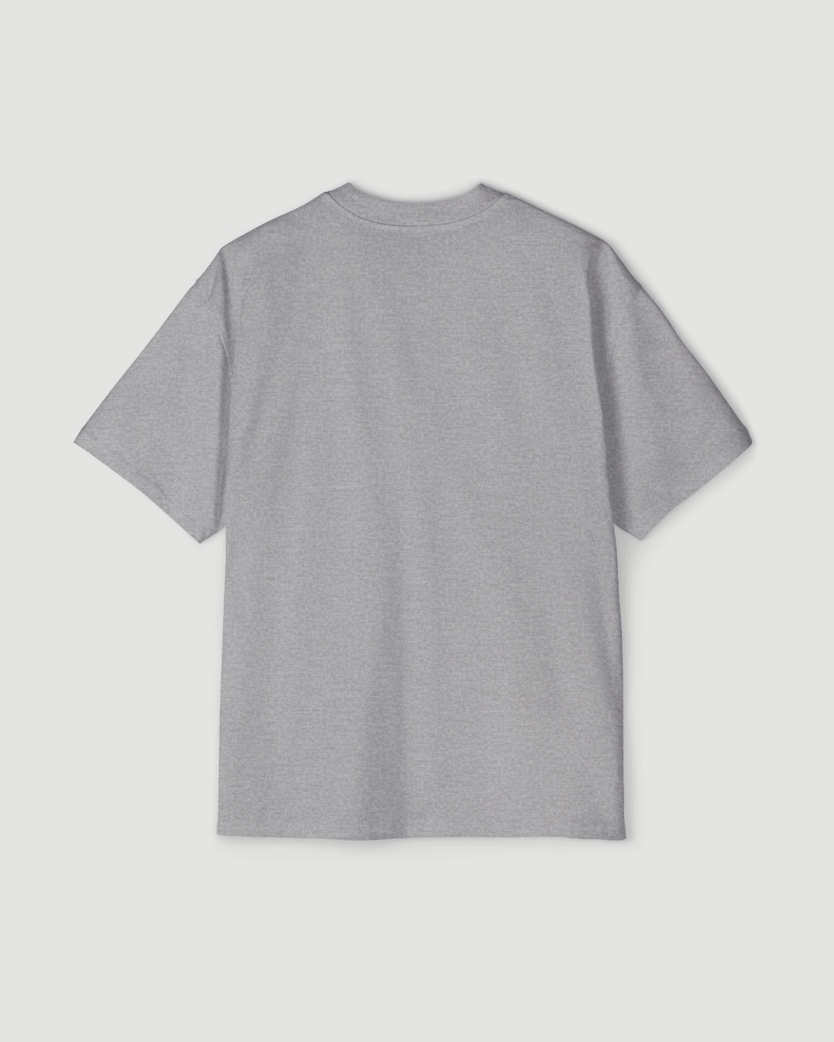Back view of the Oversized Pizza T-Shirt – Slice of Weekendin’ (Athletic Heather) in gray.