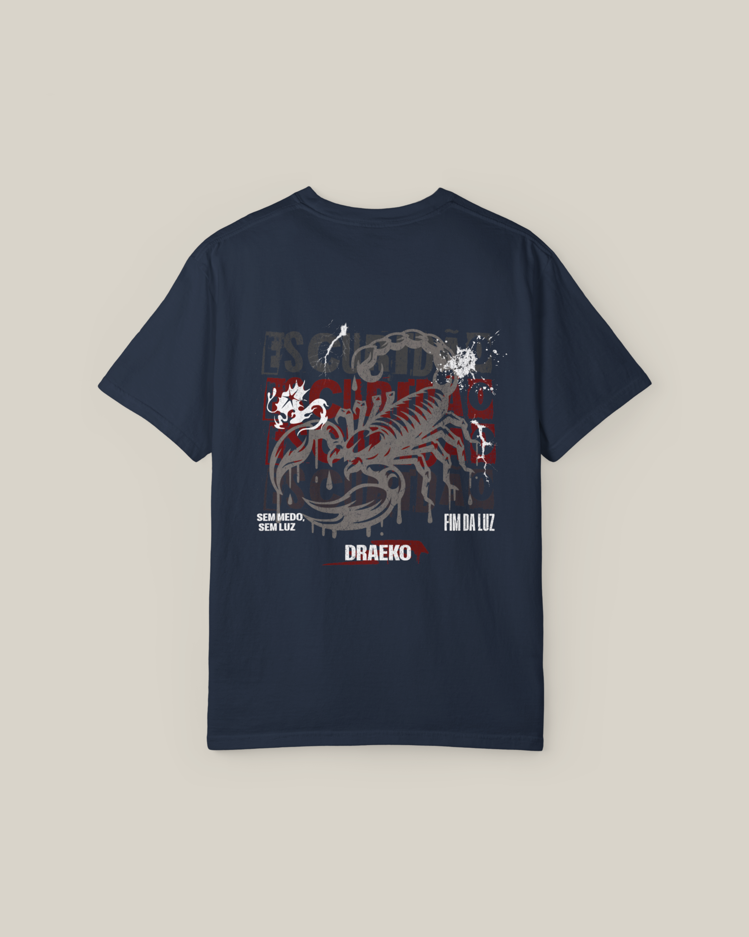 Taily Scorpion Streetwear Graphic T-Shirt – Navy