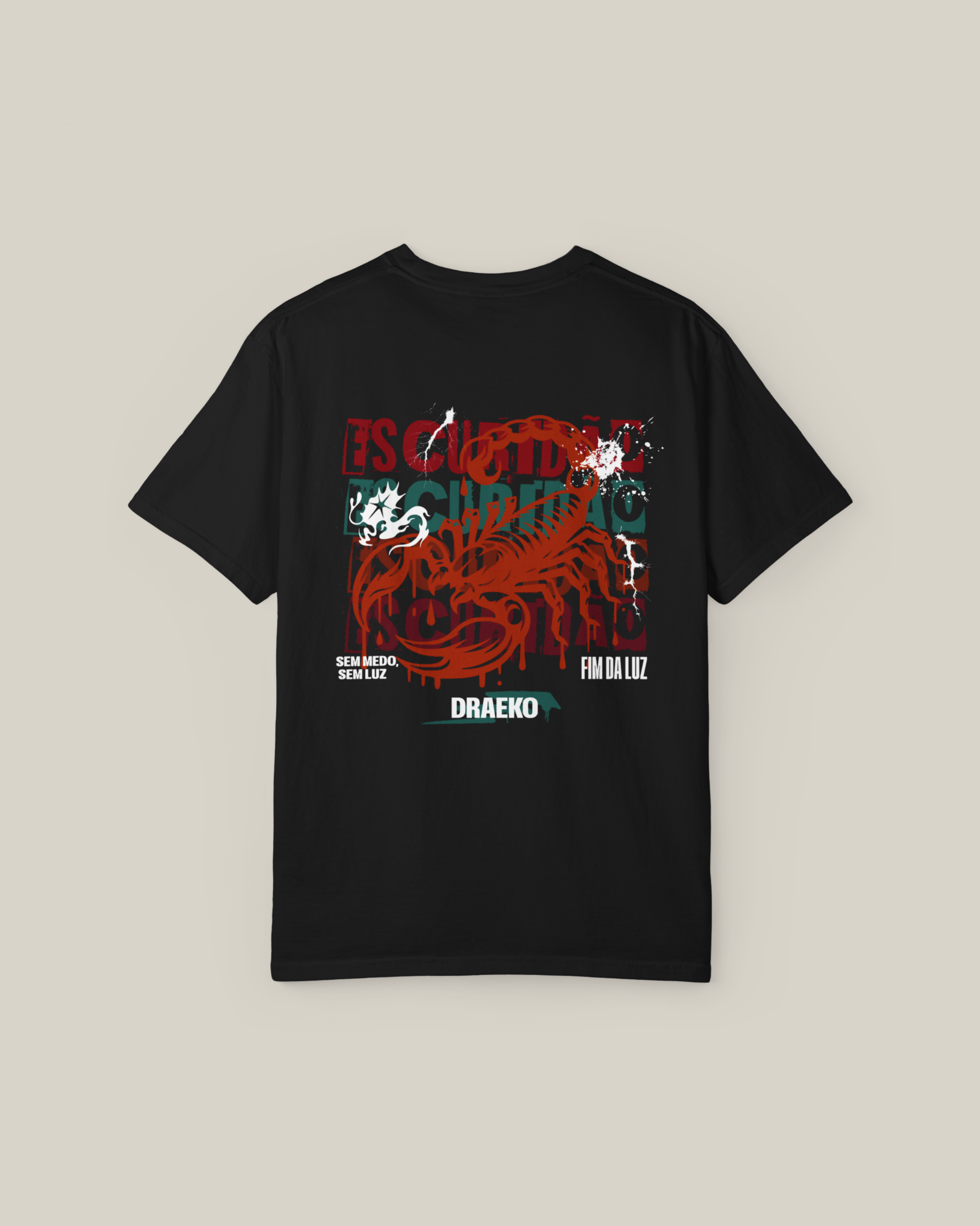 Taily Scorpion Streetwear Graphic T-Shirt – Black