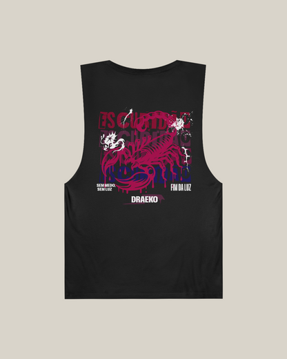 Taily Scorpion Graphic Tank Top – Black Pink Print