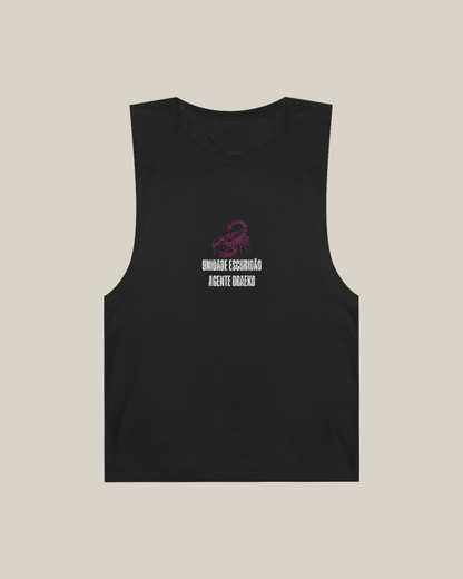 Taily Scorpion Graphic Tank Top – Black Pink Print