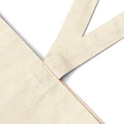 Taily Bird Bold Canvas Tote Bag – Natural / Blue Bird details showing sturdy natural canvas fabric and handle