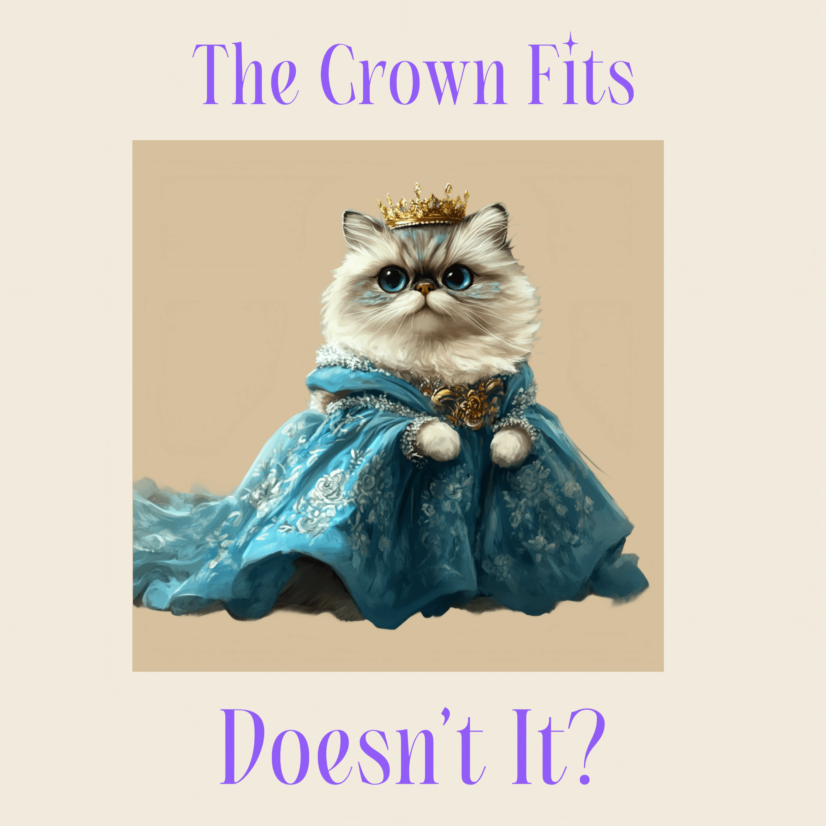 Persian Cat Royalty T-shirt - The Crown Fits Perfectly