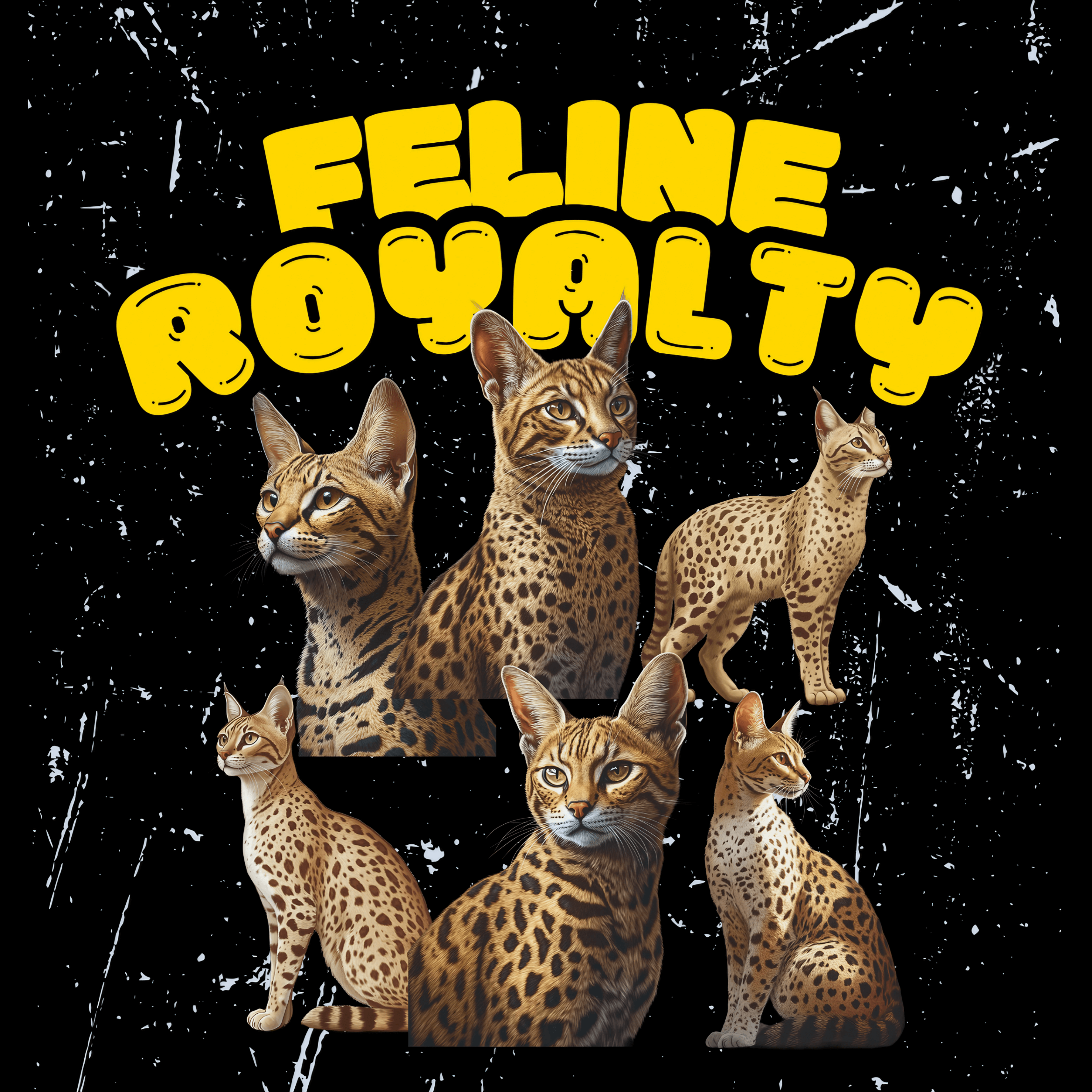 Feline Royalty Savannah Cat Tee