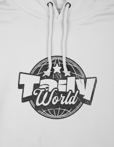 Taily World Graphic Hoodie – White | Taily Apparel