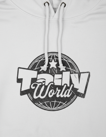 Taily World Graphic Hoodie – White | Taily Apparel