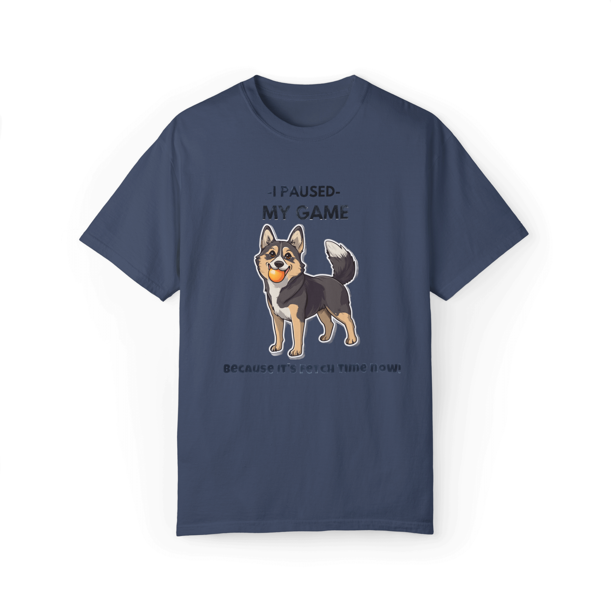 I Paused My Game T-shirt - Swedish Vallhund Fetch Time