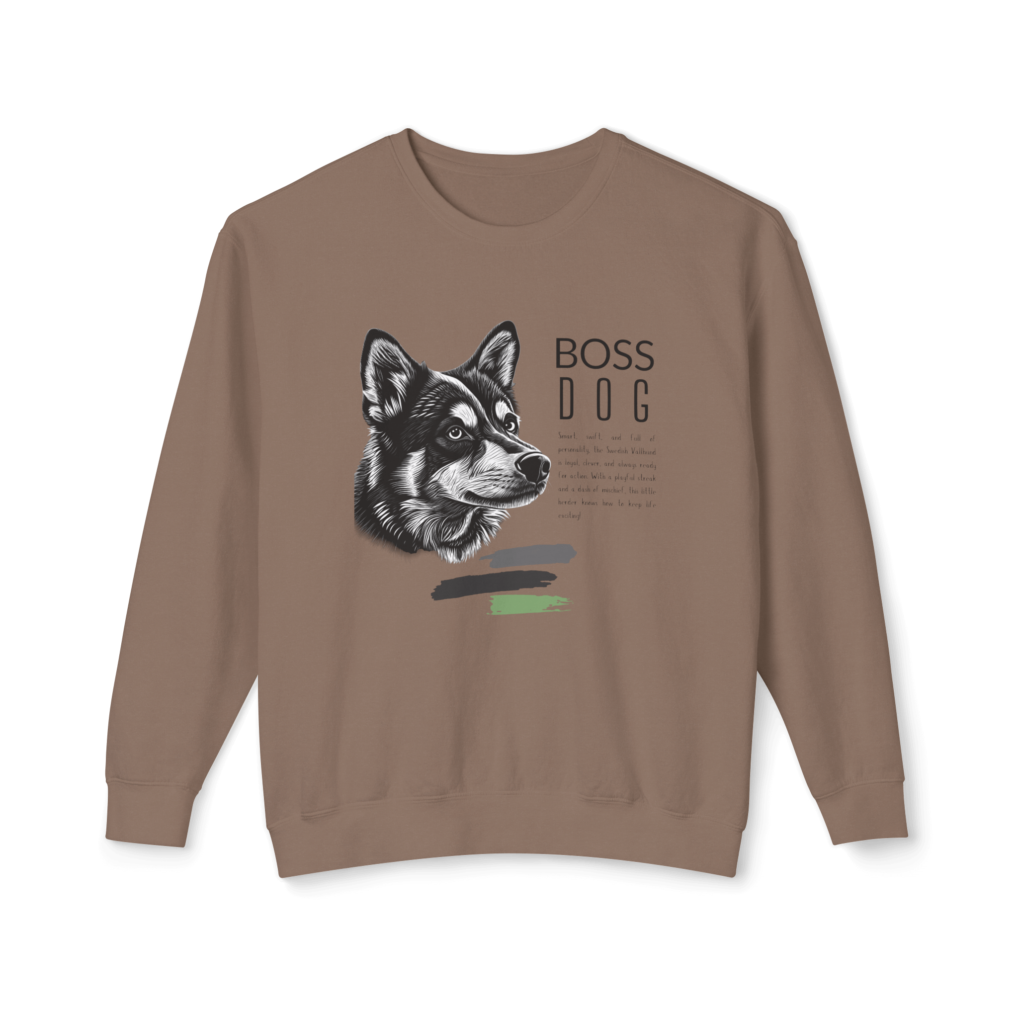 Boss Dog Sweatshirt - Swedish Vallhund Confidence