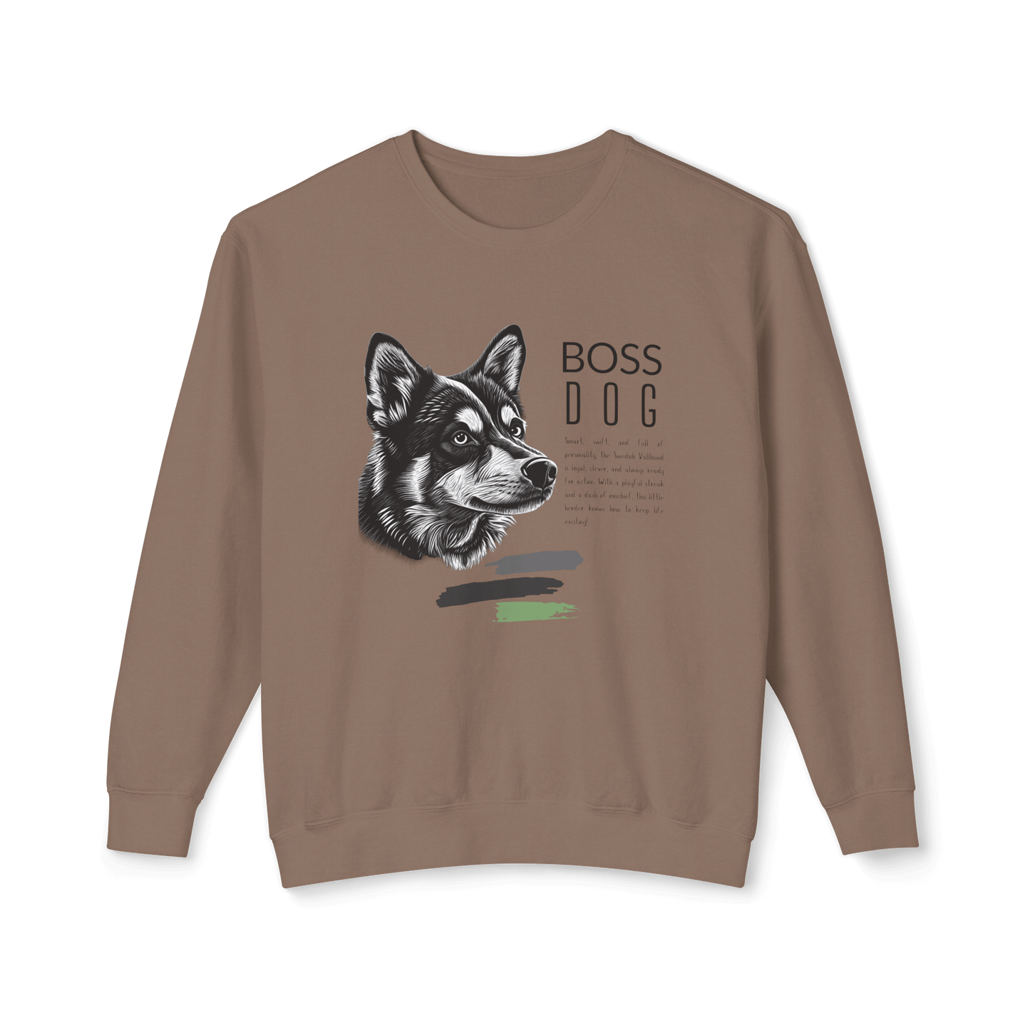 Boss Dog Sweatshirt - Swedish Vallhund Confidence