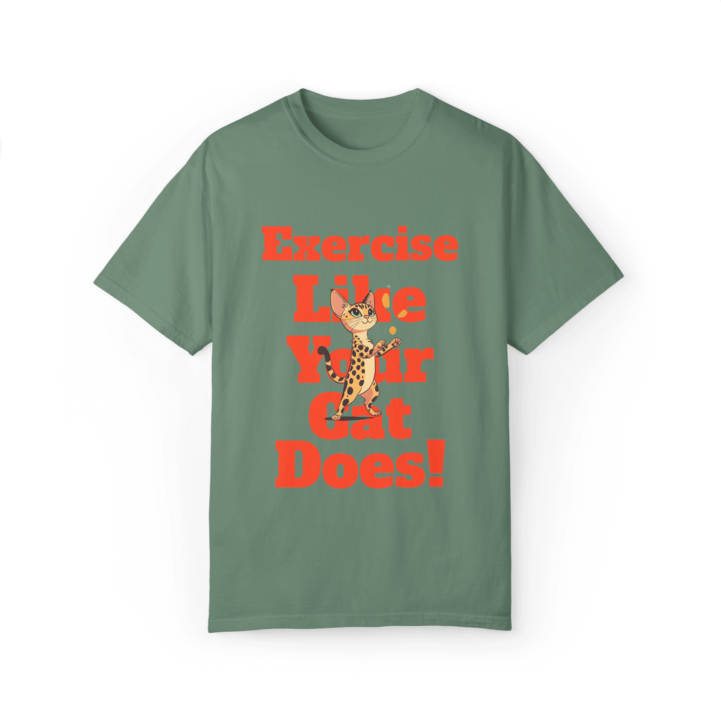 Active Savannah Cat T-shirt - Fun Workout Inspiration