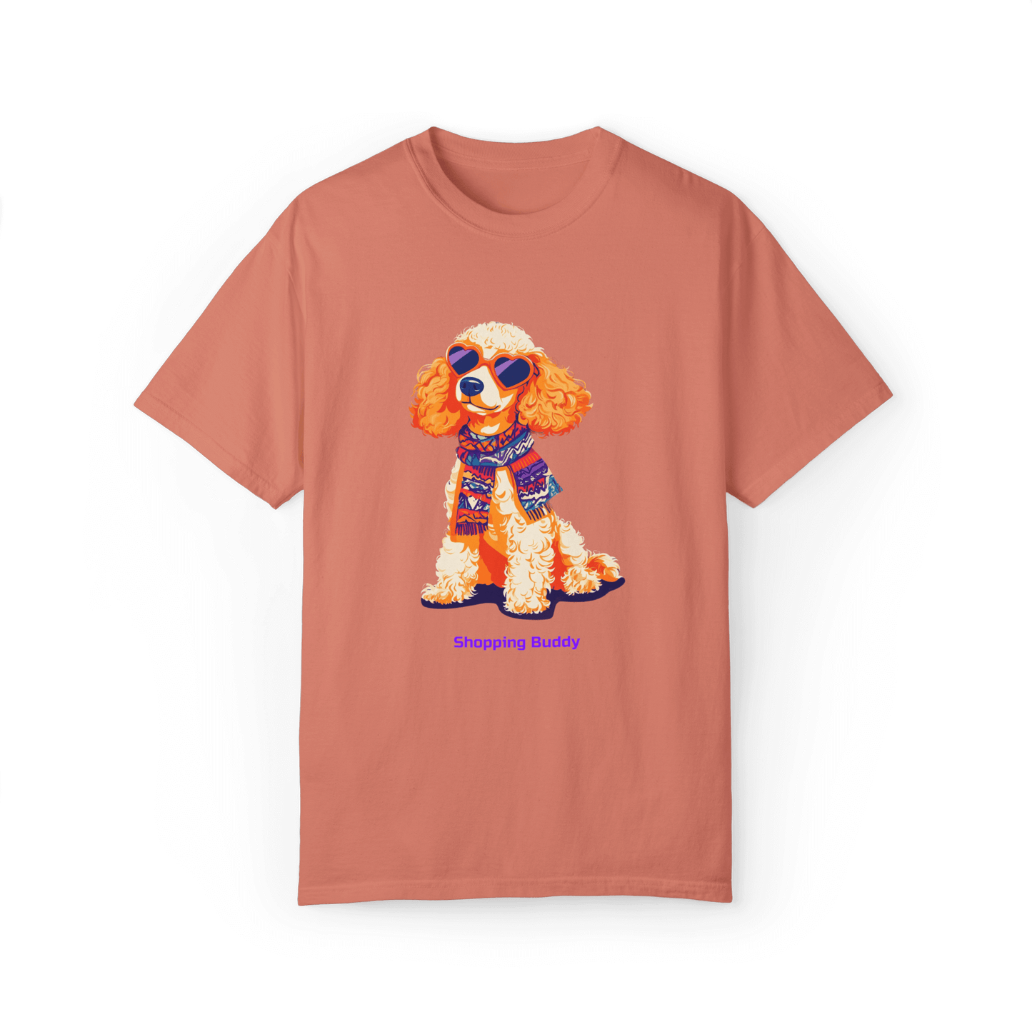 Shopping Buddy Poodle T-shirt - Stylish Canine Companion