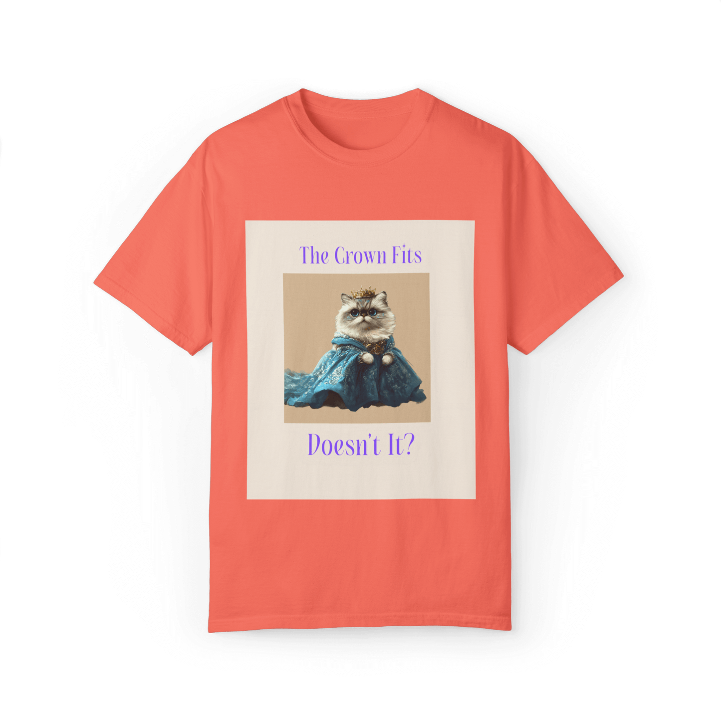 Persian Cat Royalty T-shirt - The Crown Fits Perfectly