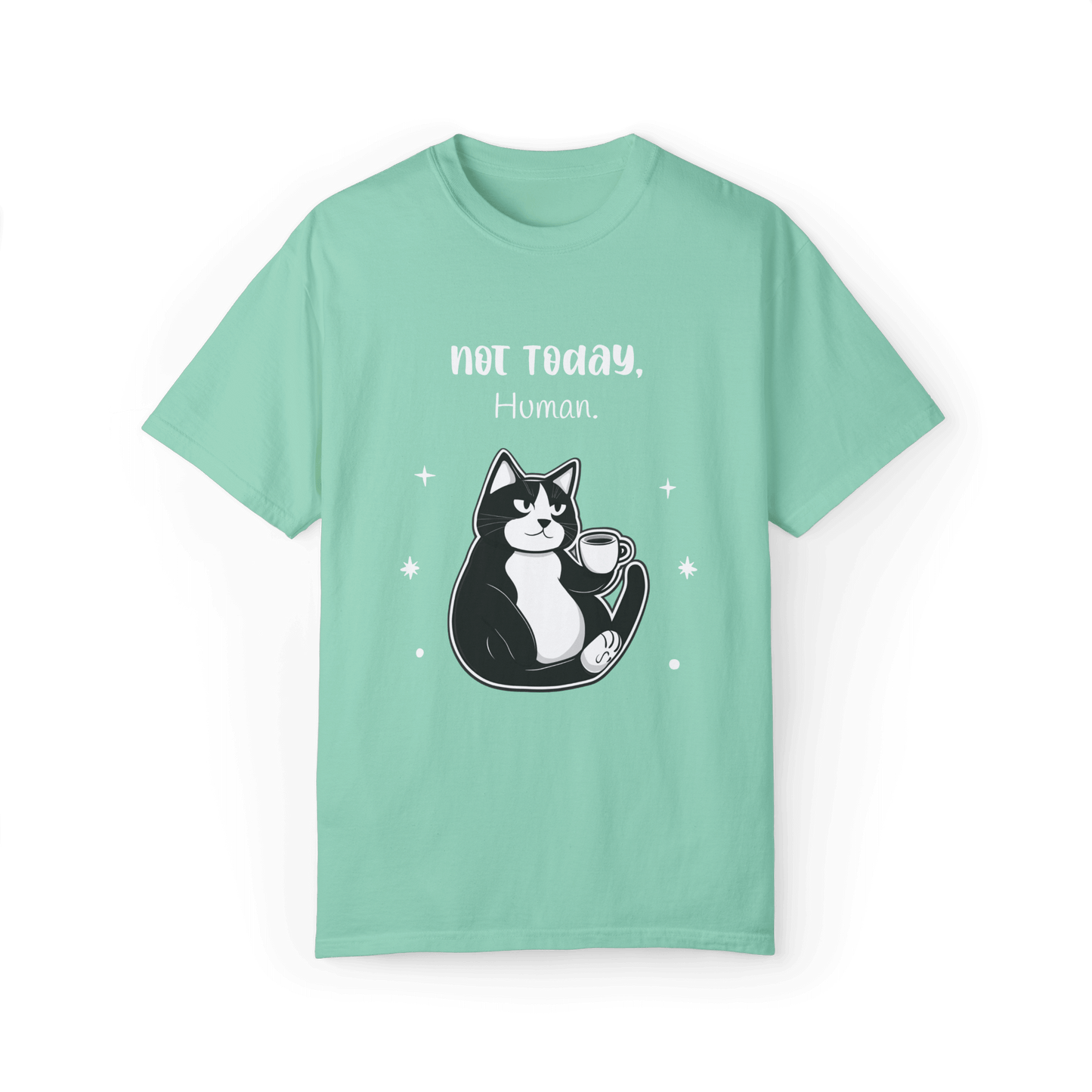 Not Today, Human T-shirt - Tuxedo Cat Attitude