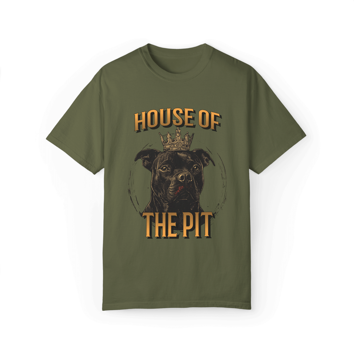 House of the Pit T-shirt - Regal Pit Bull Design