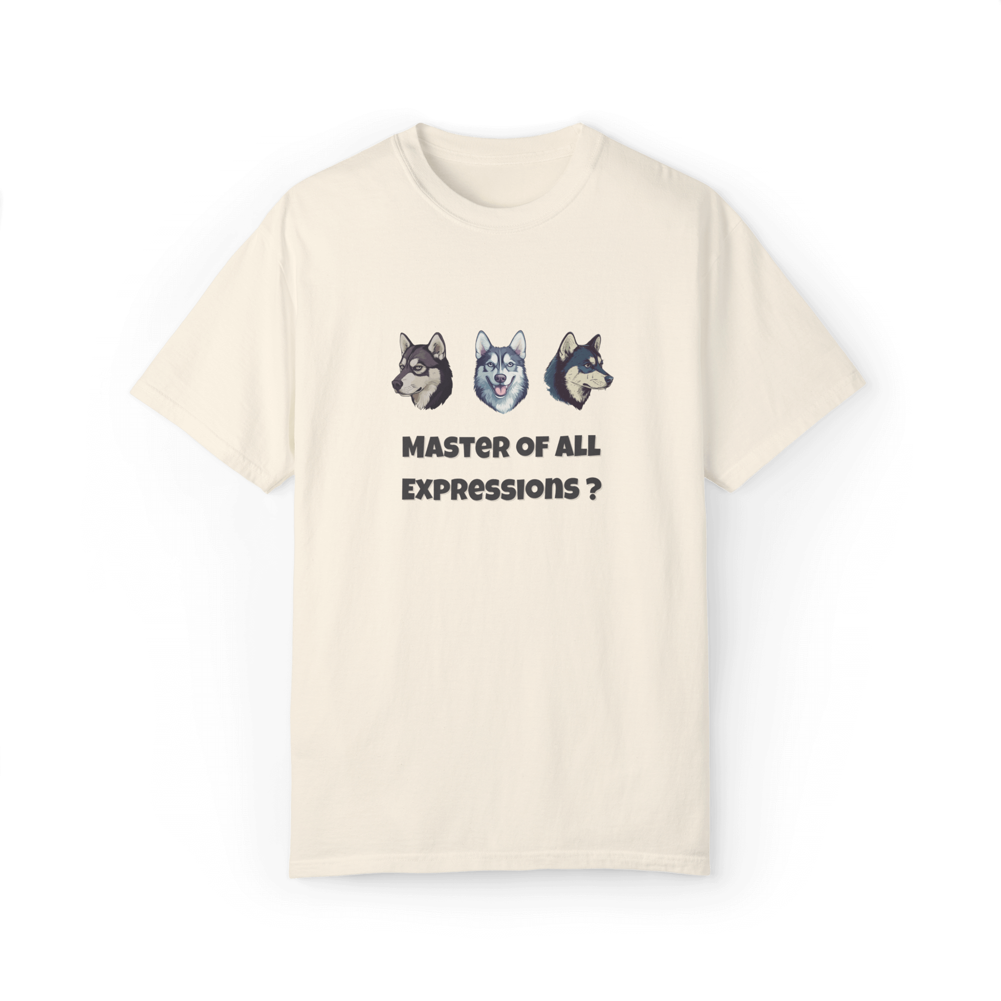 Master of Expressions Husky T-shirt - Playful Design